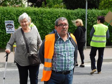 W Działoszynie odbył się dziś protest na krajowej 42